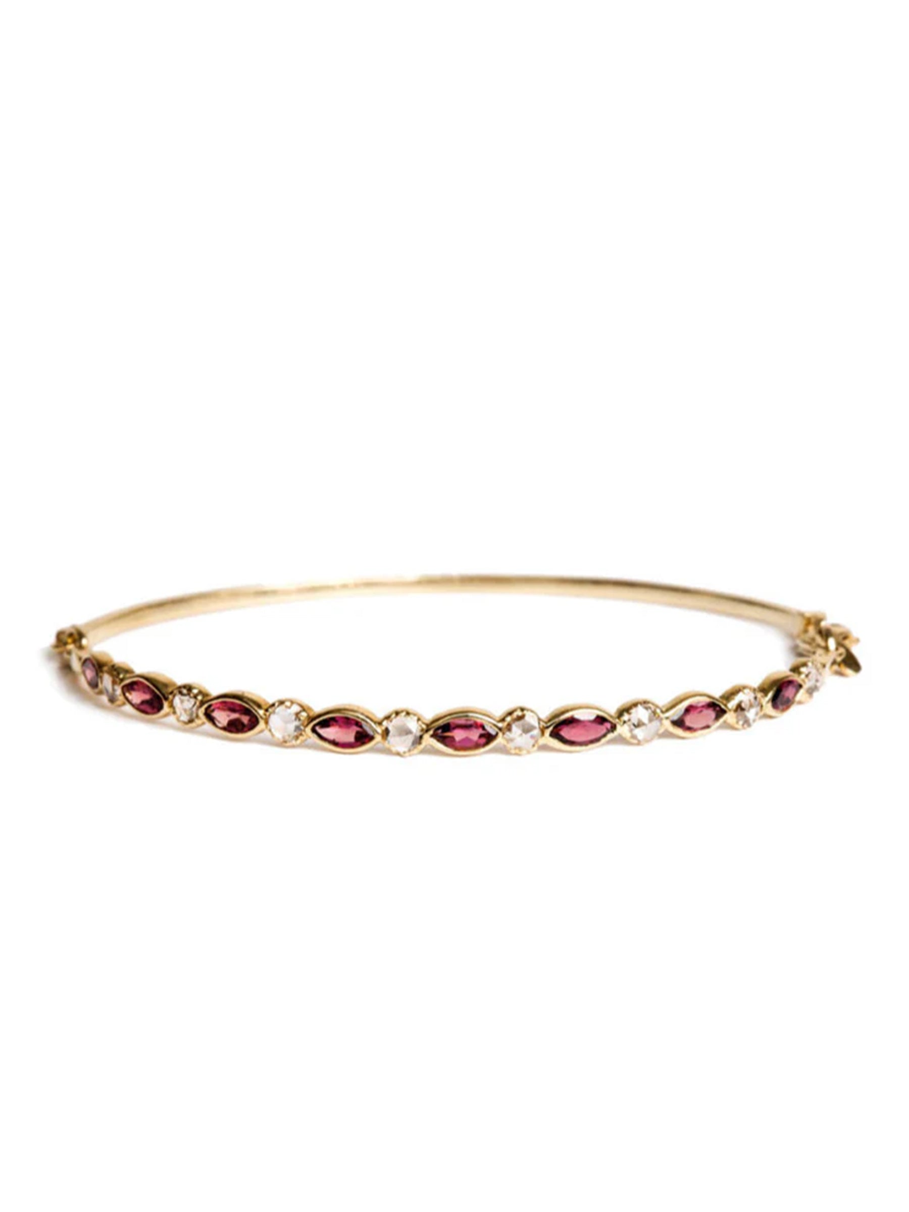 Freestyle Pink Tourmaline Marquise Diamond Bracelet