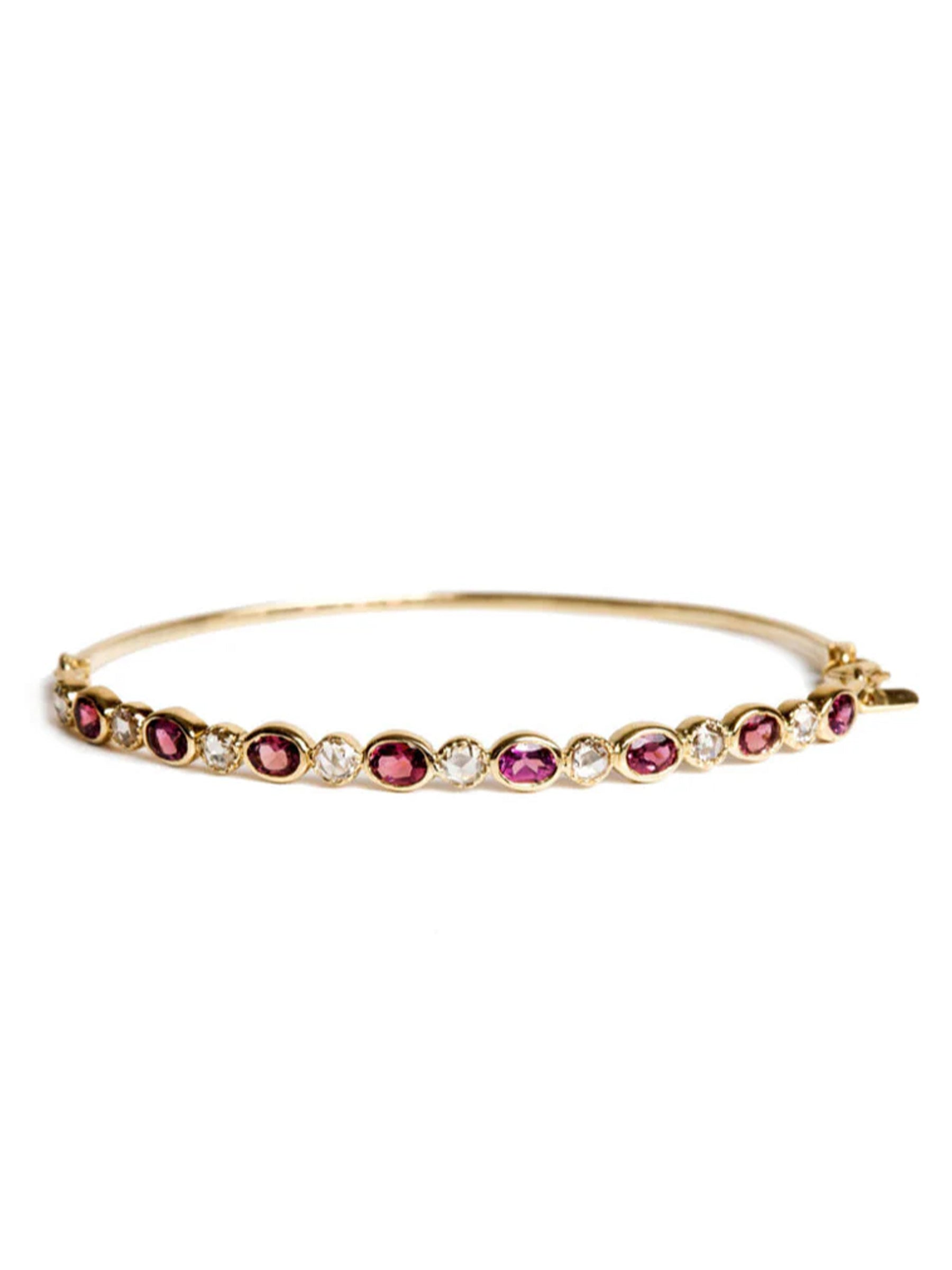 Freestyle Pink Tourmaline Oval Diamonds Bracelet