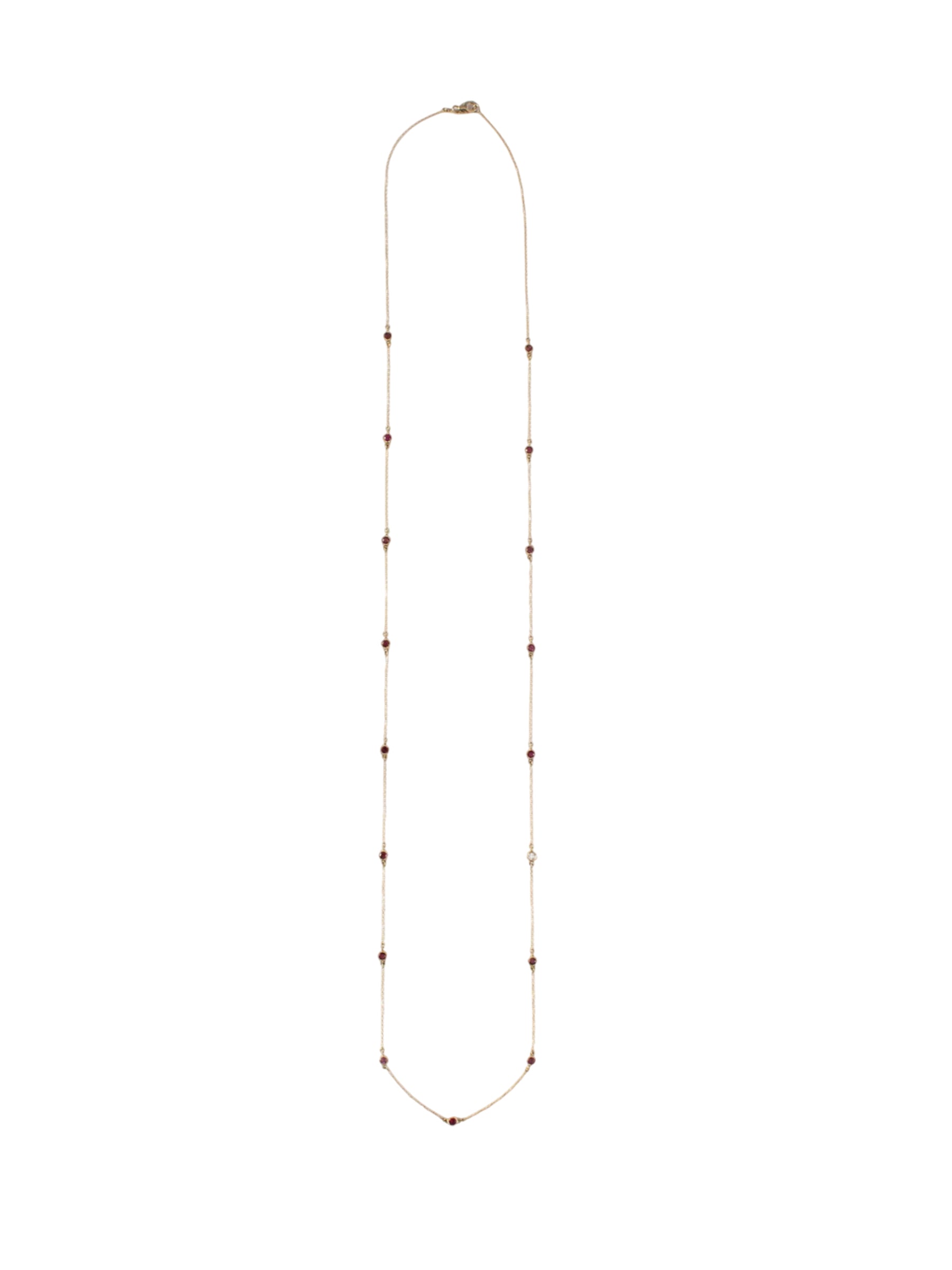 Freestyle Pink Tourmaline Round Long Necklace