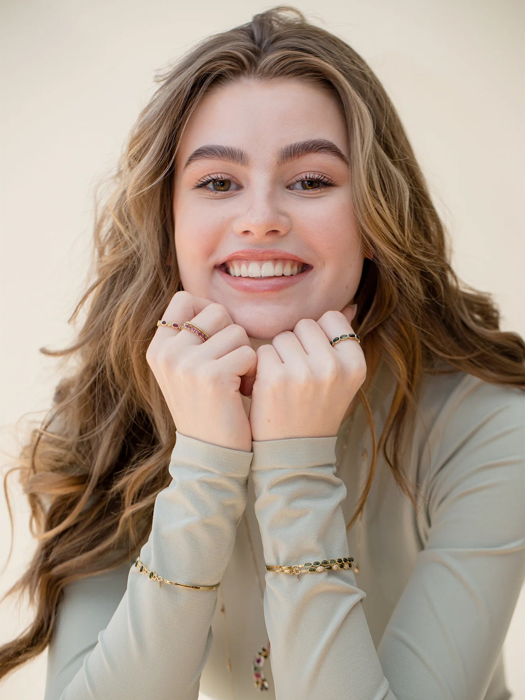 Freestyle Green Tourmaline Cabochon Oval Bracelet