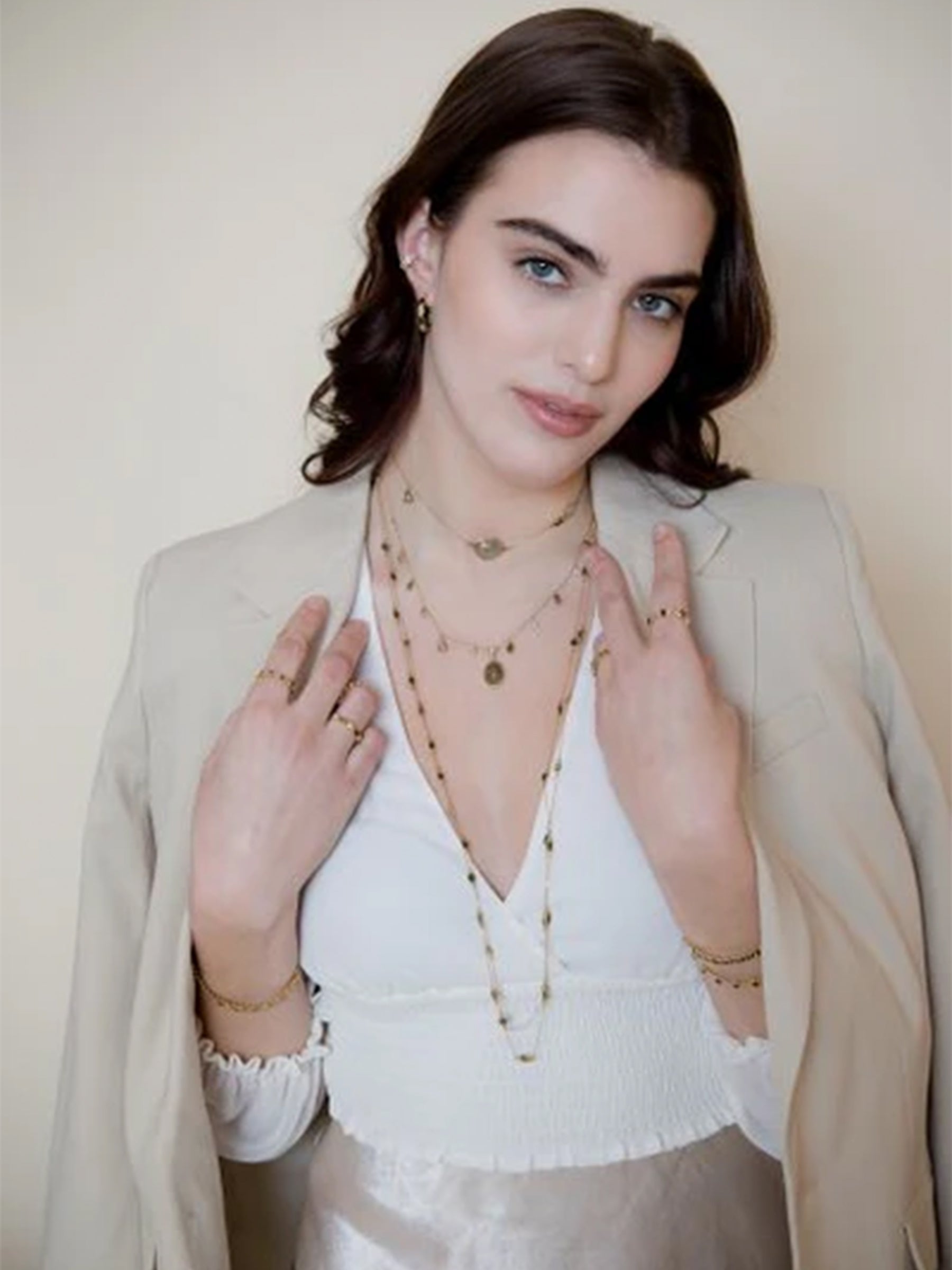 Green Sapphire and Tourmaline Drops Necklace