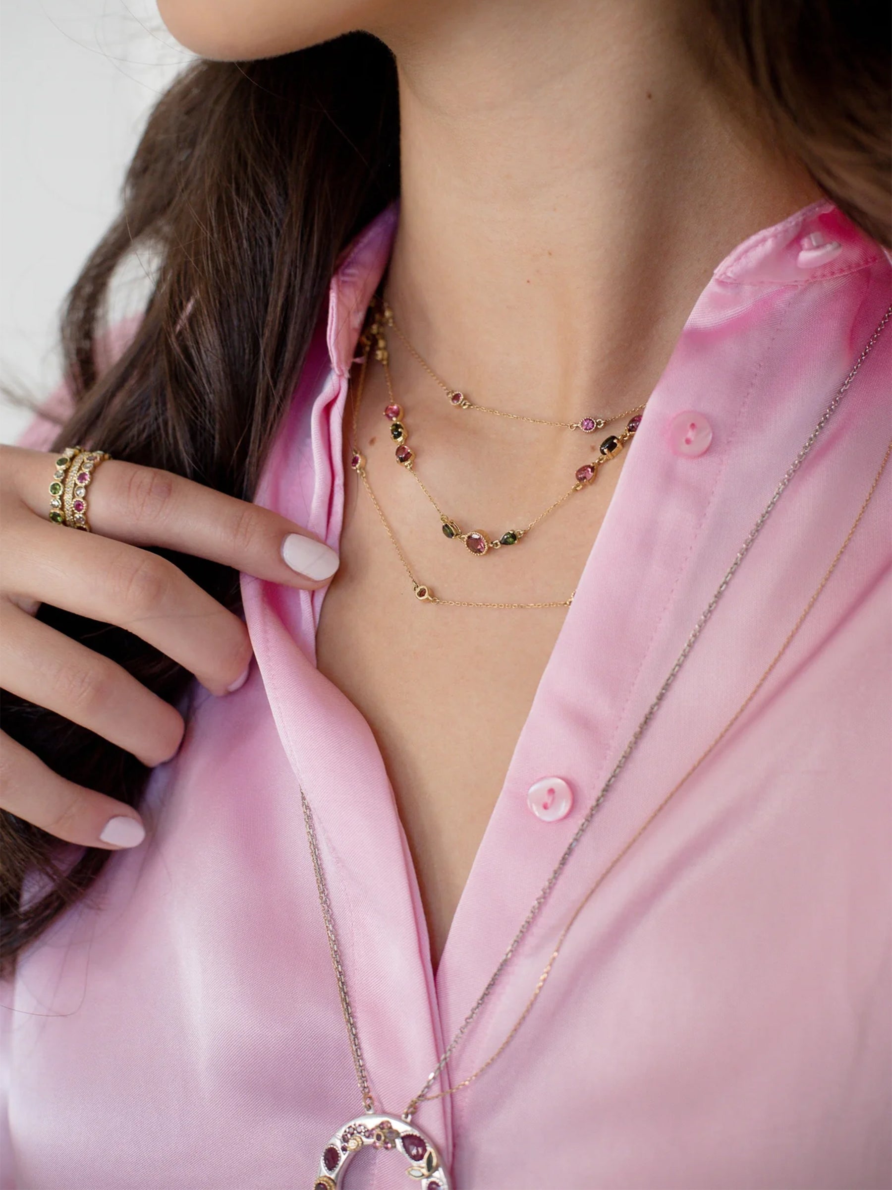 Arabesque Coloured Tourmaline Necklace