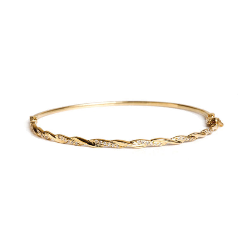 Levant Braided Bracelet with Diamonds