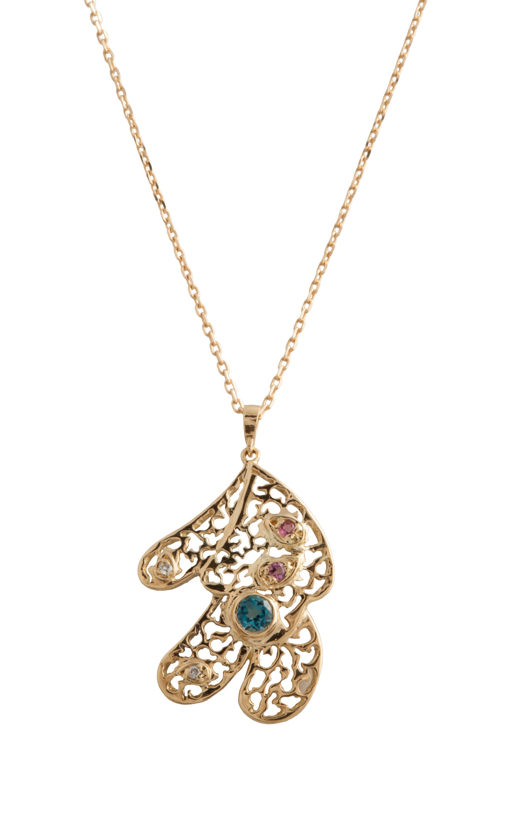 Blue Hand Pendant