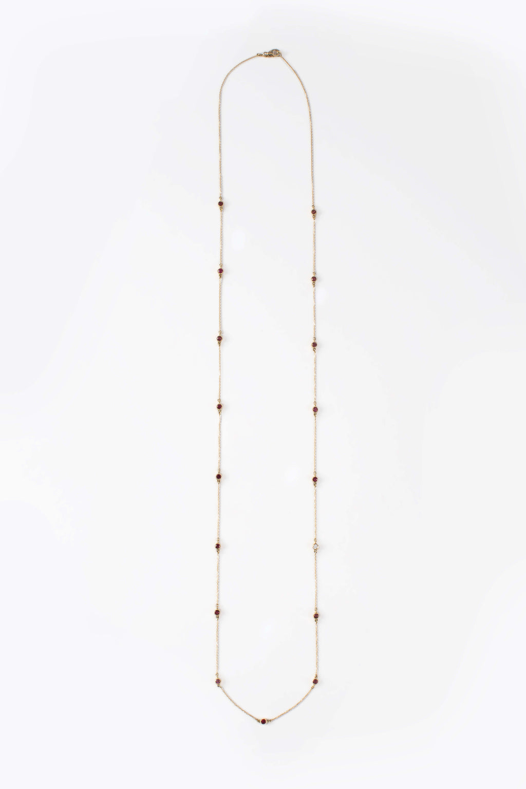 Freestyle Necklace with Pink Round Tourmalines