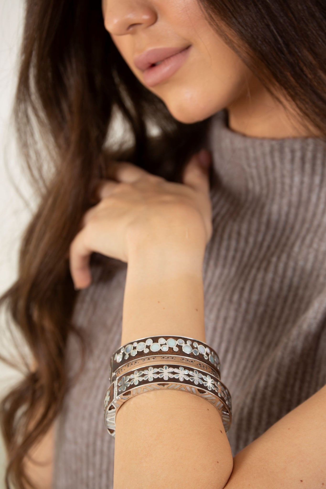 Mother of Pearl Arabesque Zanobia bracelet