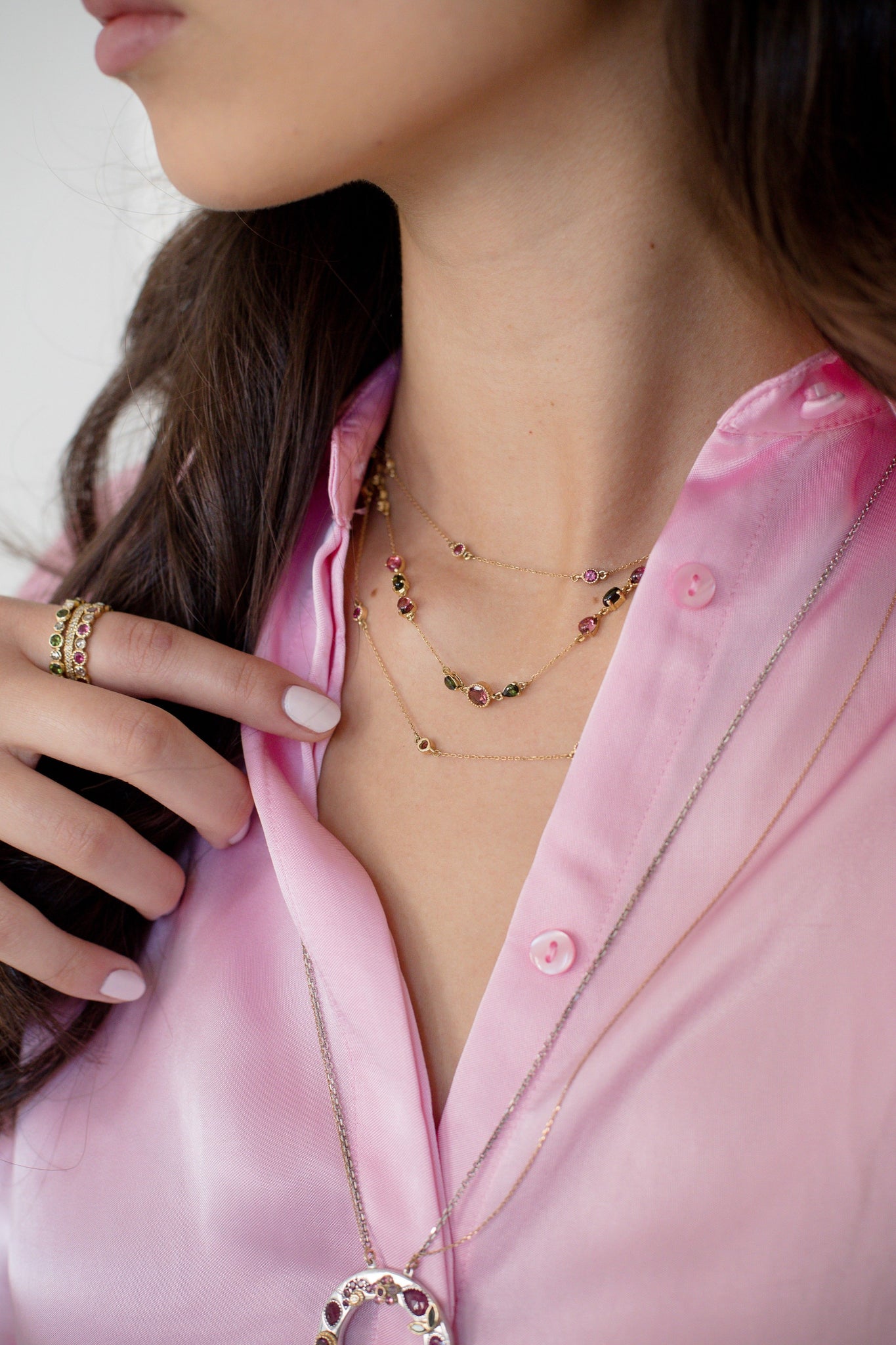 Arabesque Coloured Tourmaline Necklace