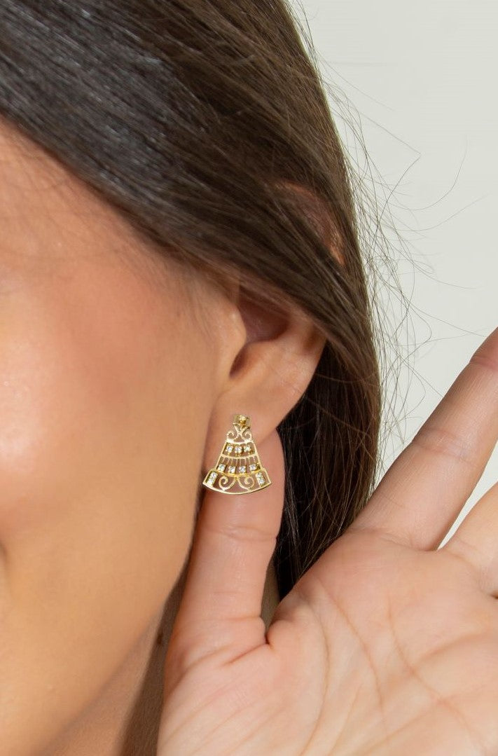 Levant Filigree Earrings with Diamonds