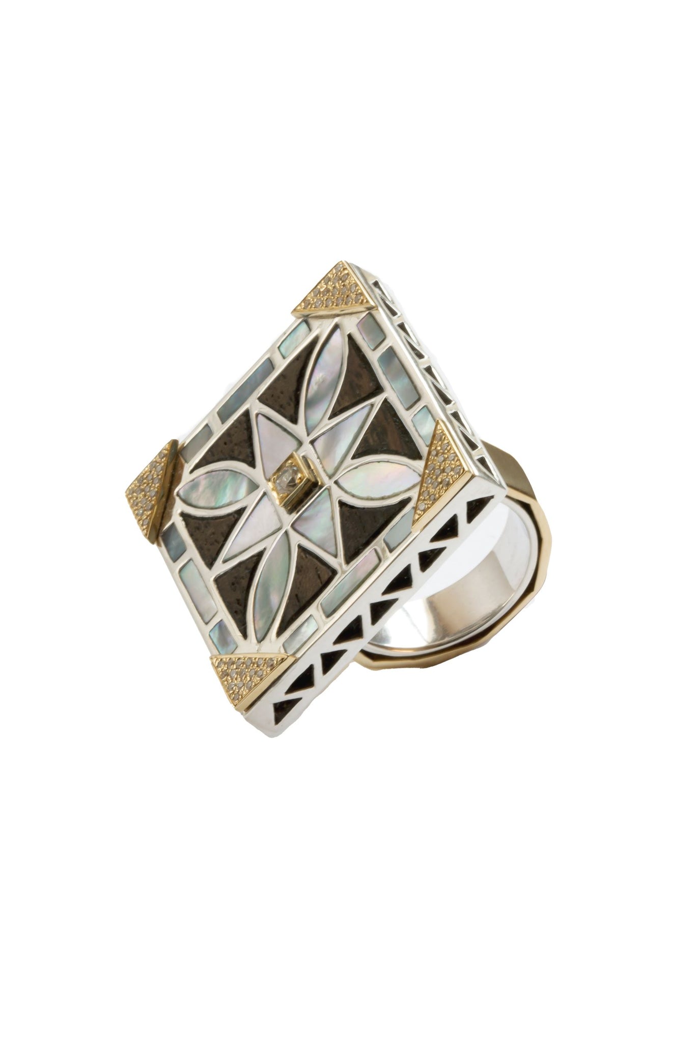 Mother of Pearl Arabesque Malika Ring