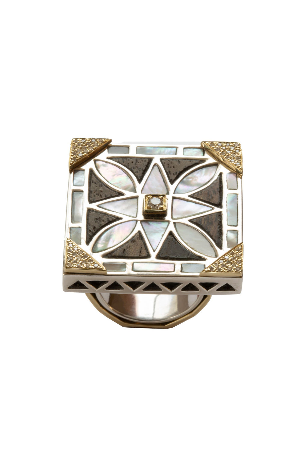 Mother of Pearl Arabesque Malika Ring