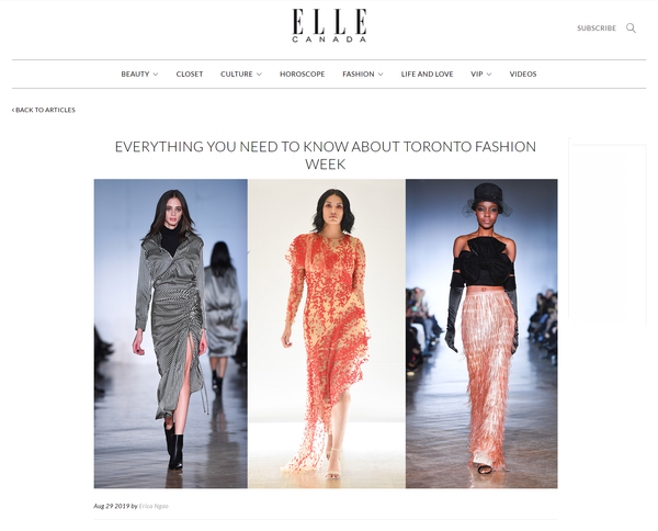 ELLE Canada: Everything You Need To Know About Toronto Fashion Week