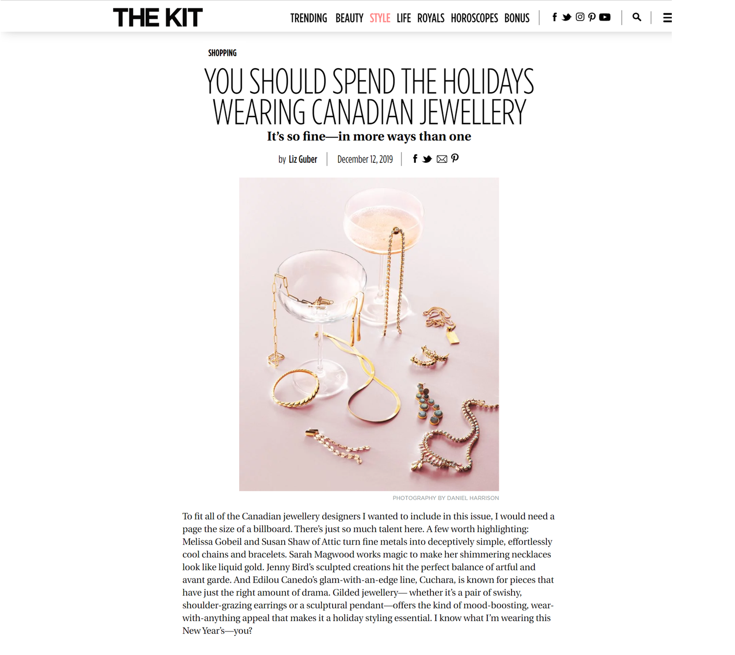 The Kit Online: You Should Spend The Holidays Wearing Canadian Jewelry