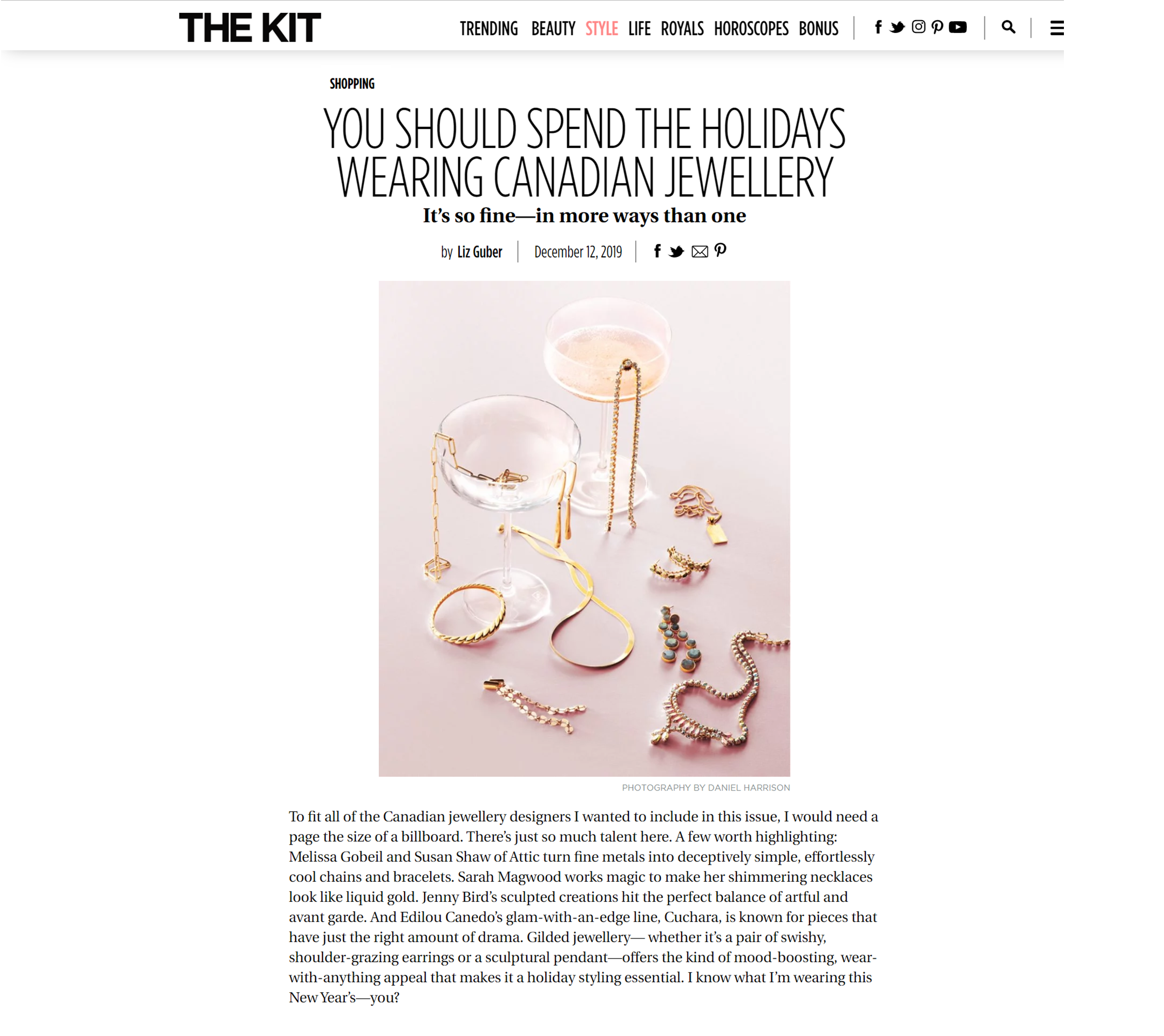 The Kit Online: You Should Spend The Holidays Wearing Canadian Jewelry