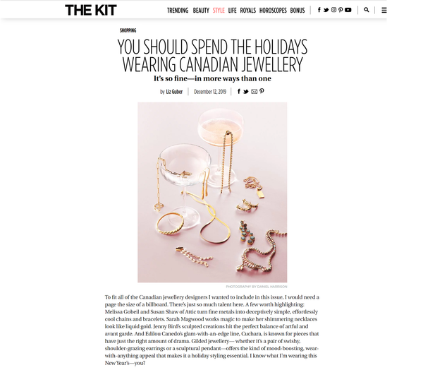 The Kit Online: You Should Spend The Holidays Wearing Canadian Jewelry