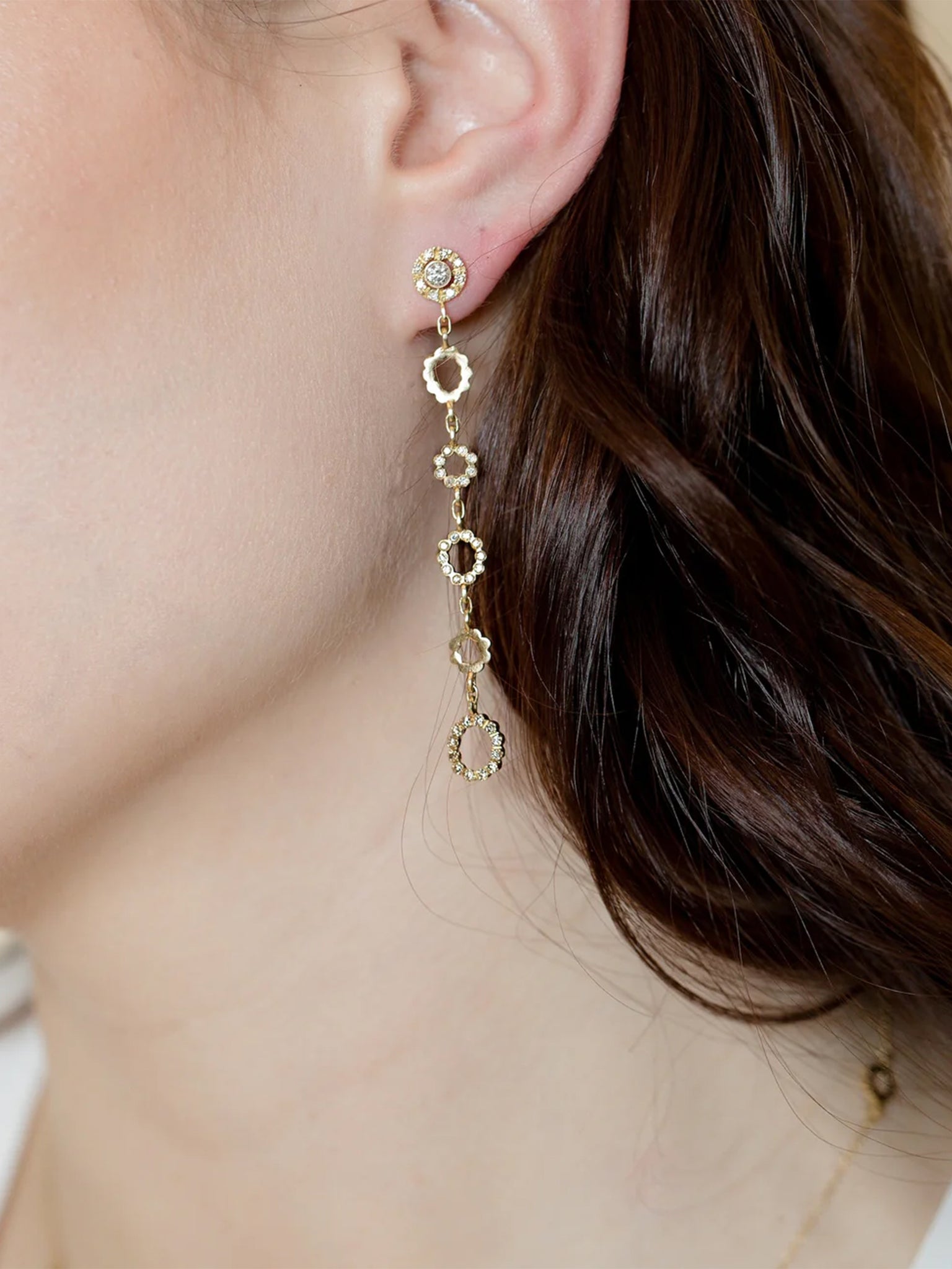Mismatched Earrings with Diamond Stud