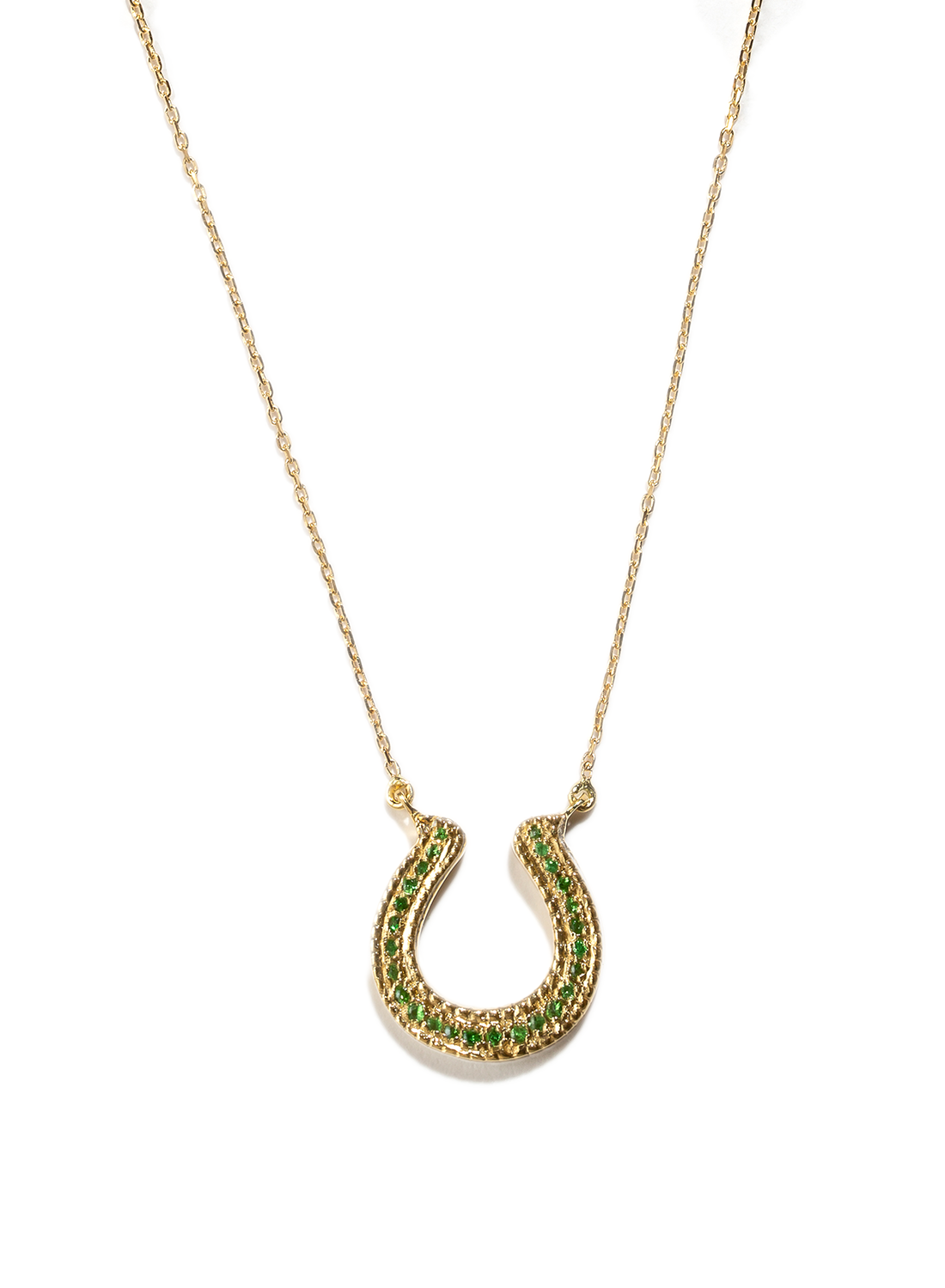 Tsavorites Horseshoe Necklace