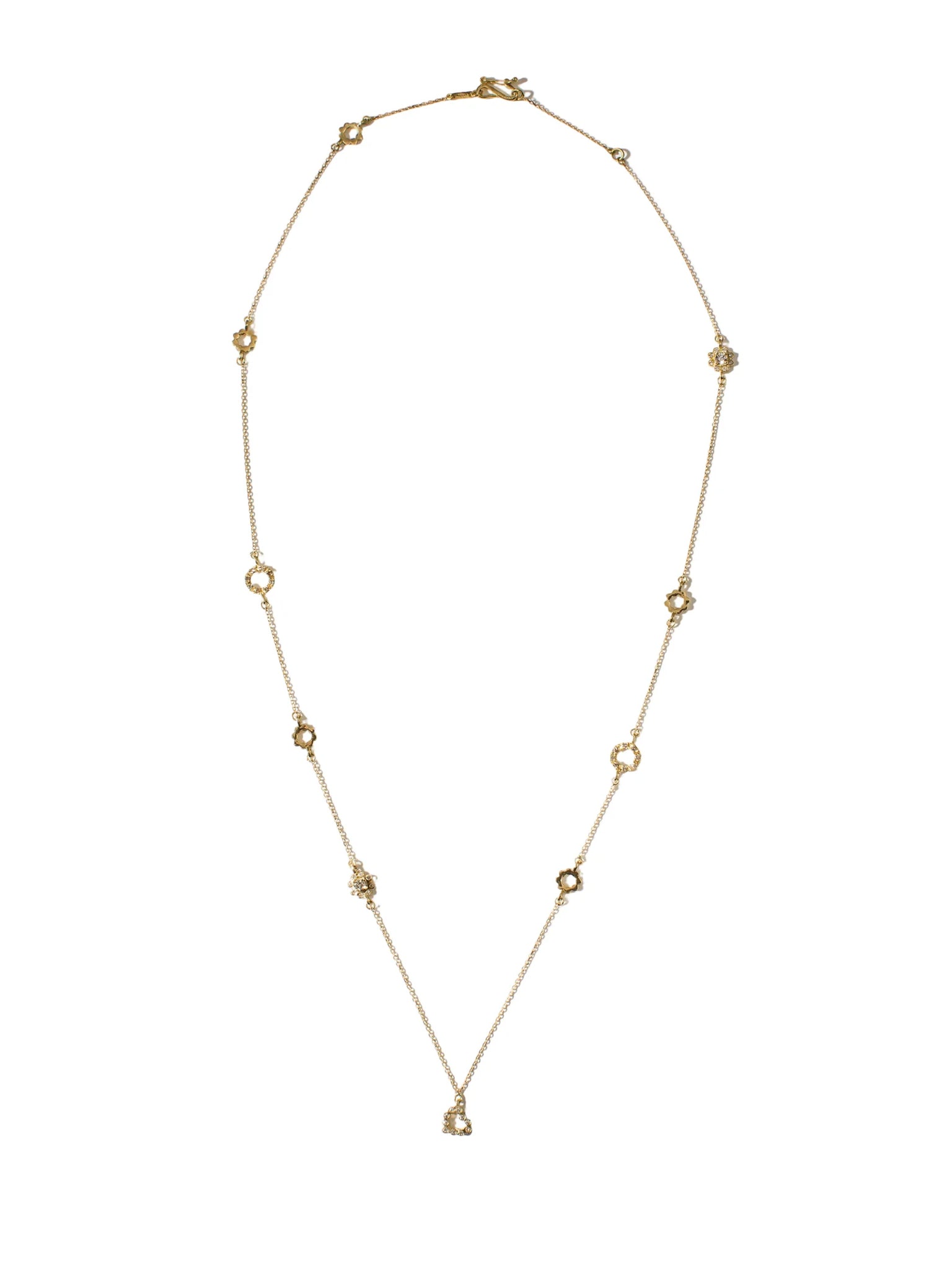 Diamonds Flora Necklace with Heart Charm