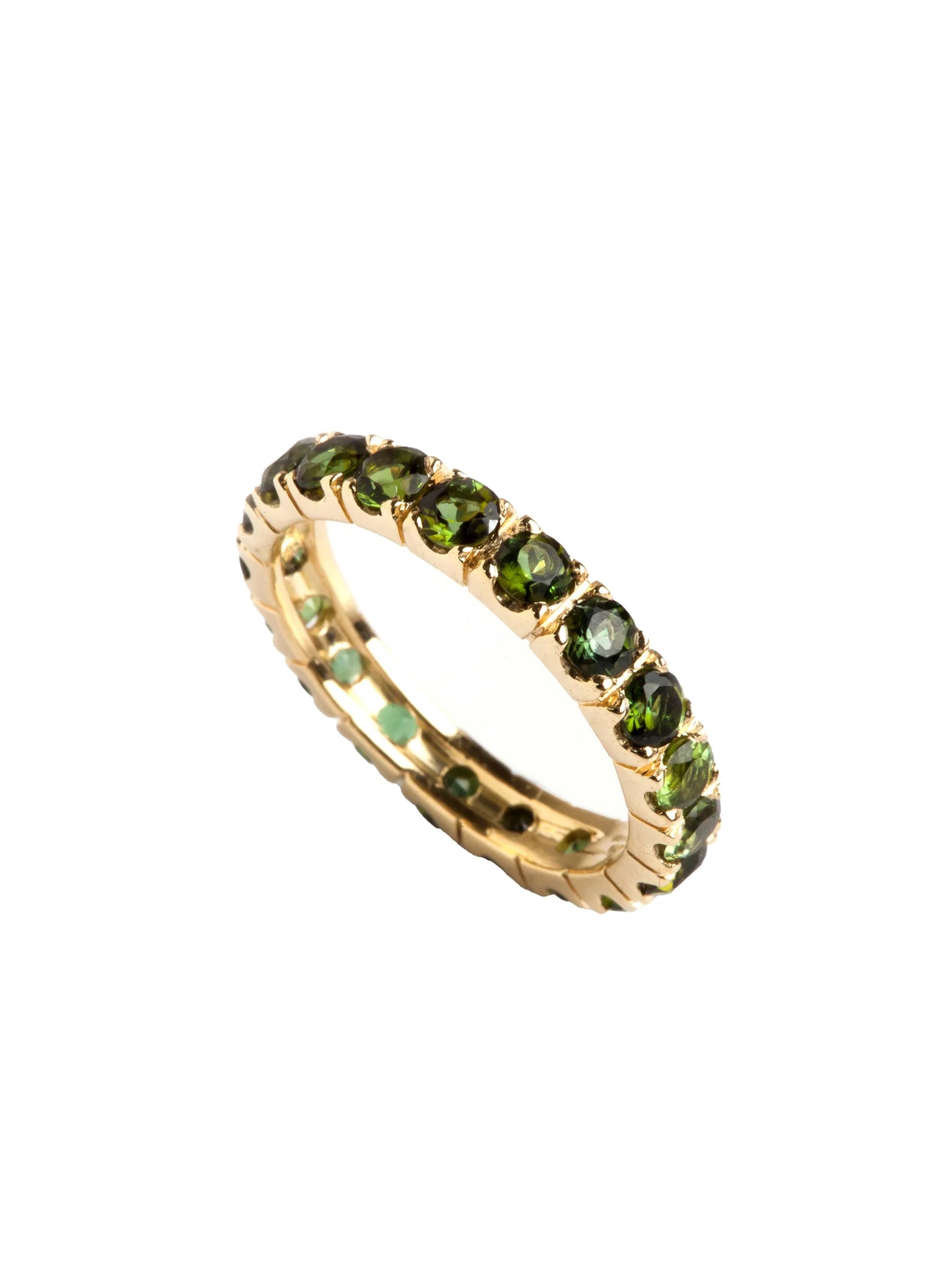 Freestyle Green Tourmaline Eternity Ring