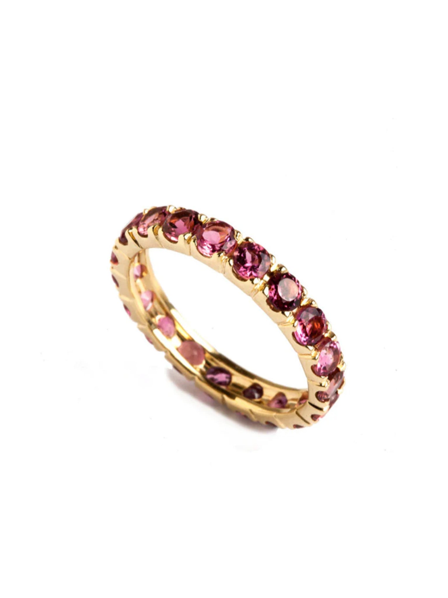 Freestyle Pink Tourmaline Eternity Ring