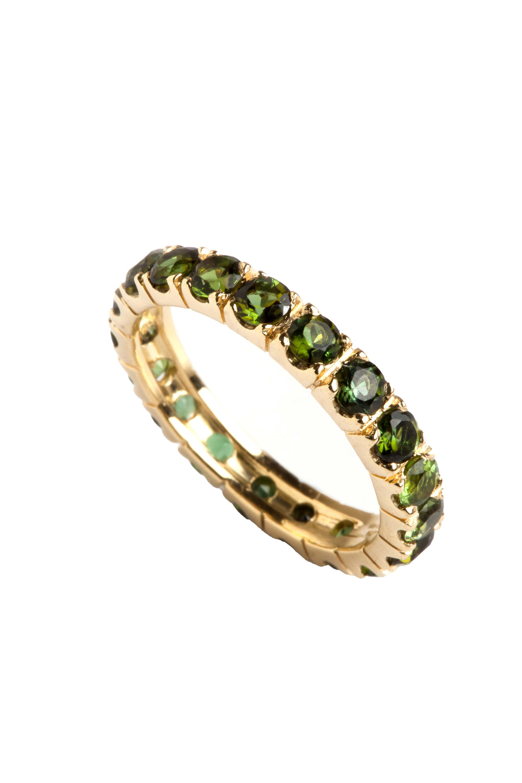 Freestyle Ring with Green Tourmalines