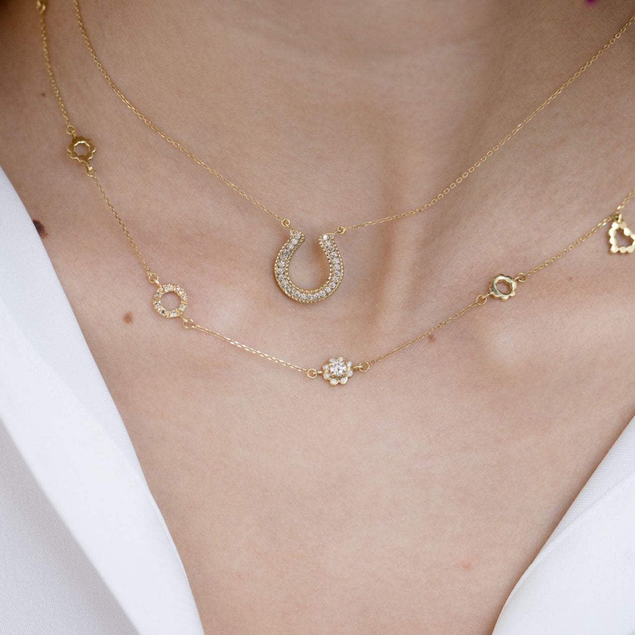 Diamond Horseshoe Necklace