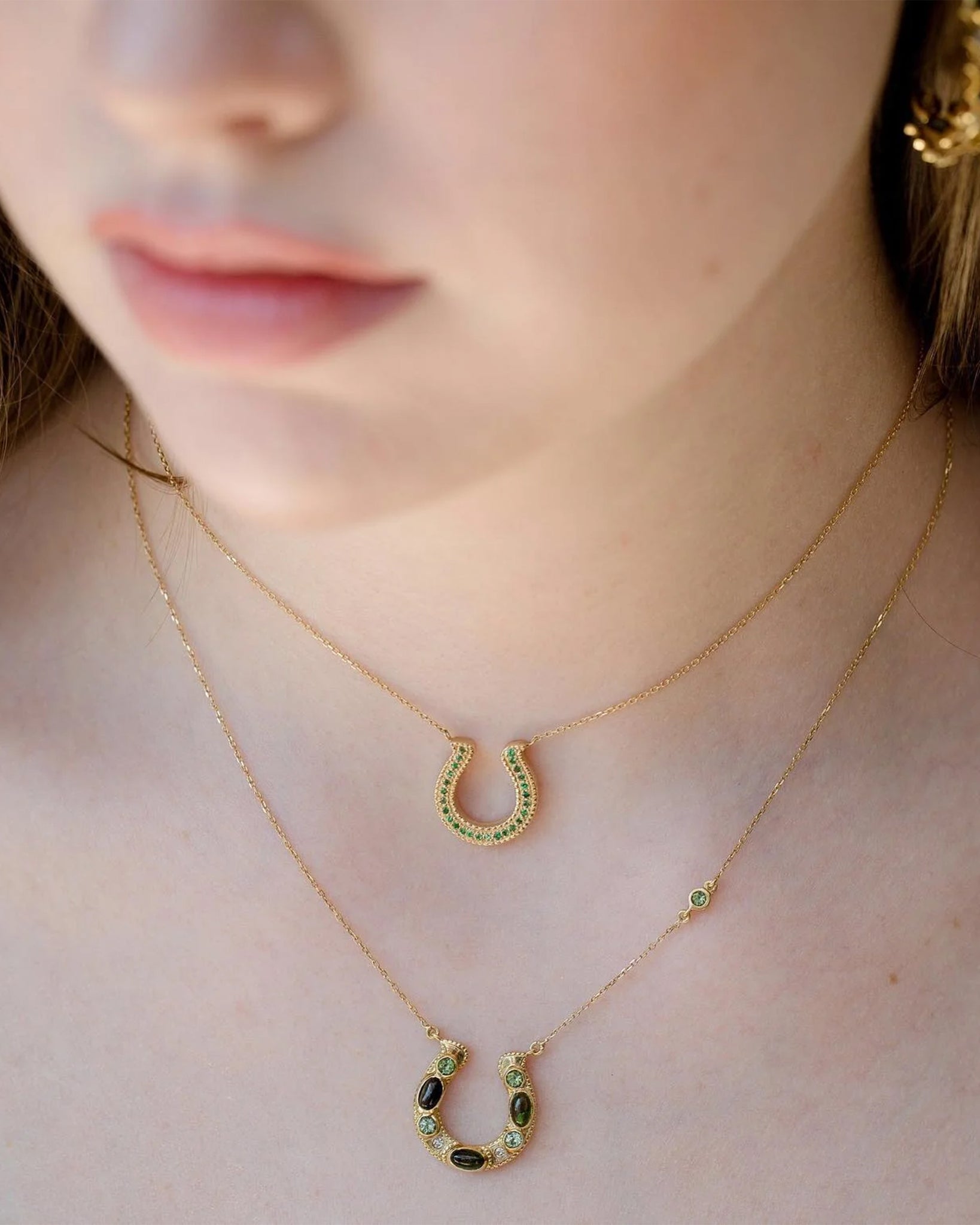 Horseshoe Tsavorite Necklace