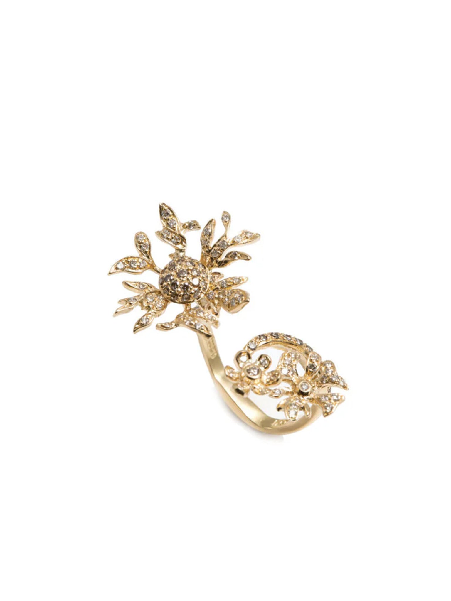 Levant Floral Ring with Diamonds