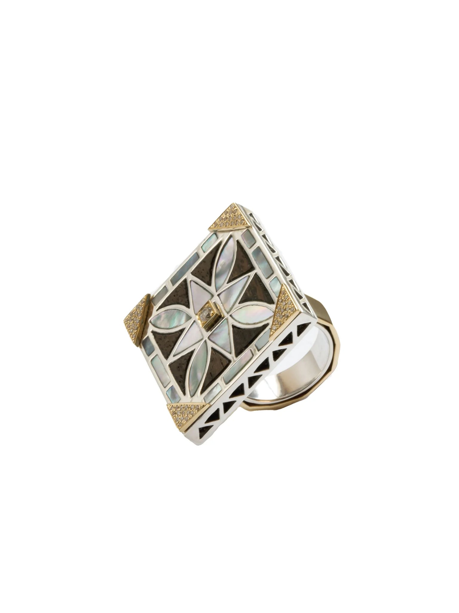 Mother of Pearl Arabesque Malika Ring