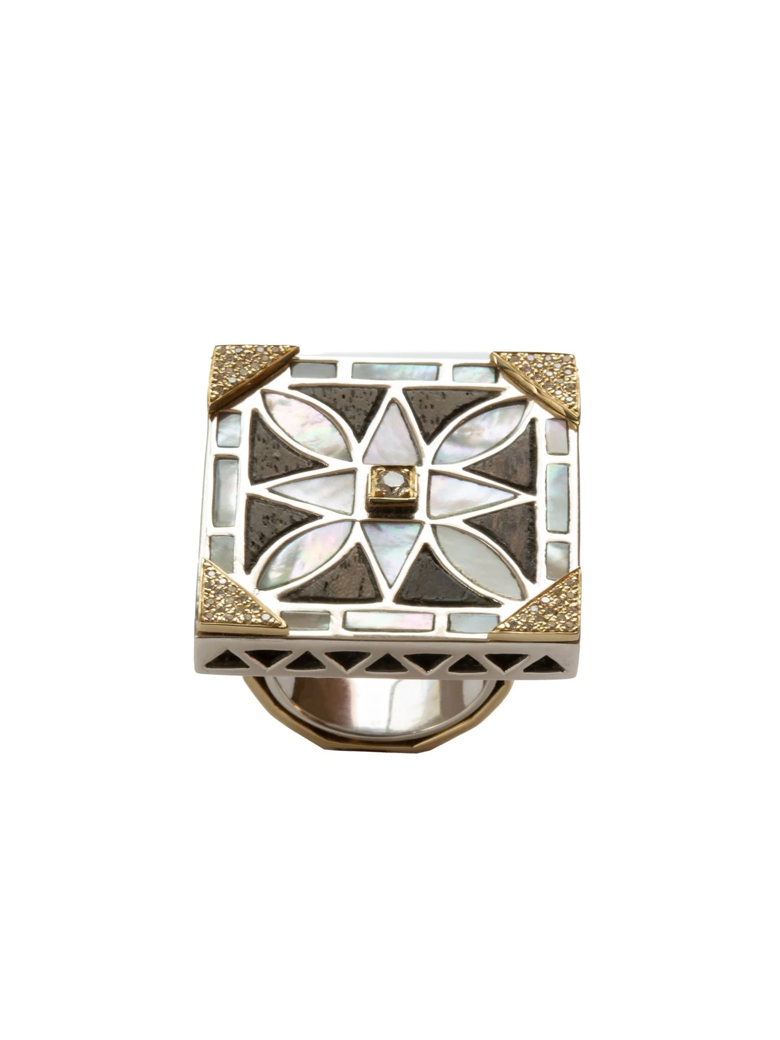 Mother of Pearl Arabesque Malika Ring