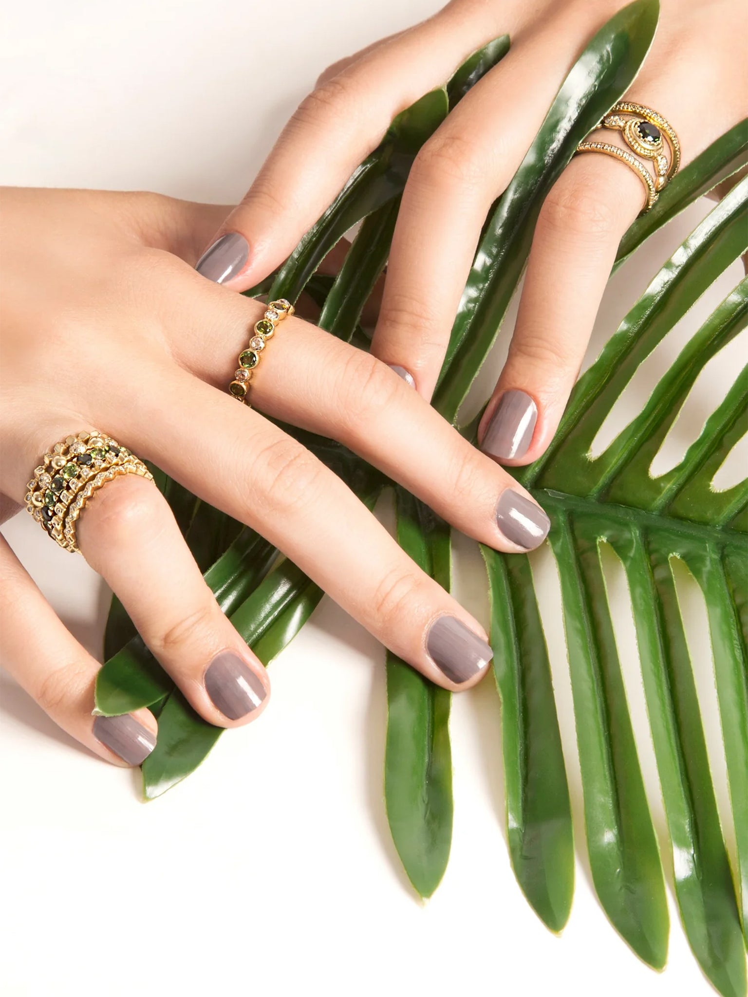 Freestyle Green Tourmaline Oval Cabochon And Diamond Clusters Ring