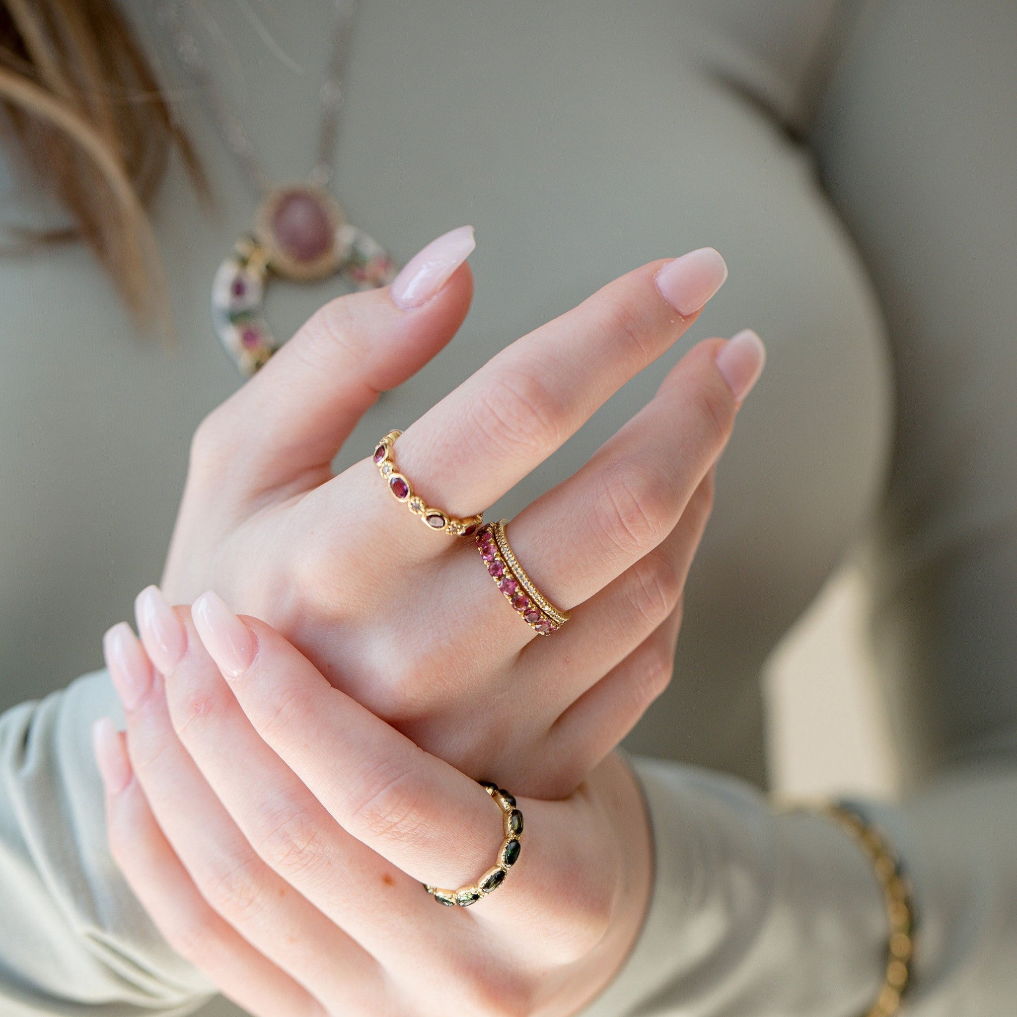 Diamond Gold Freestyle Eternity Band