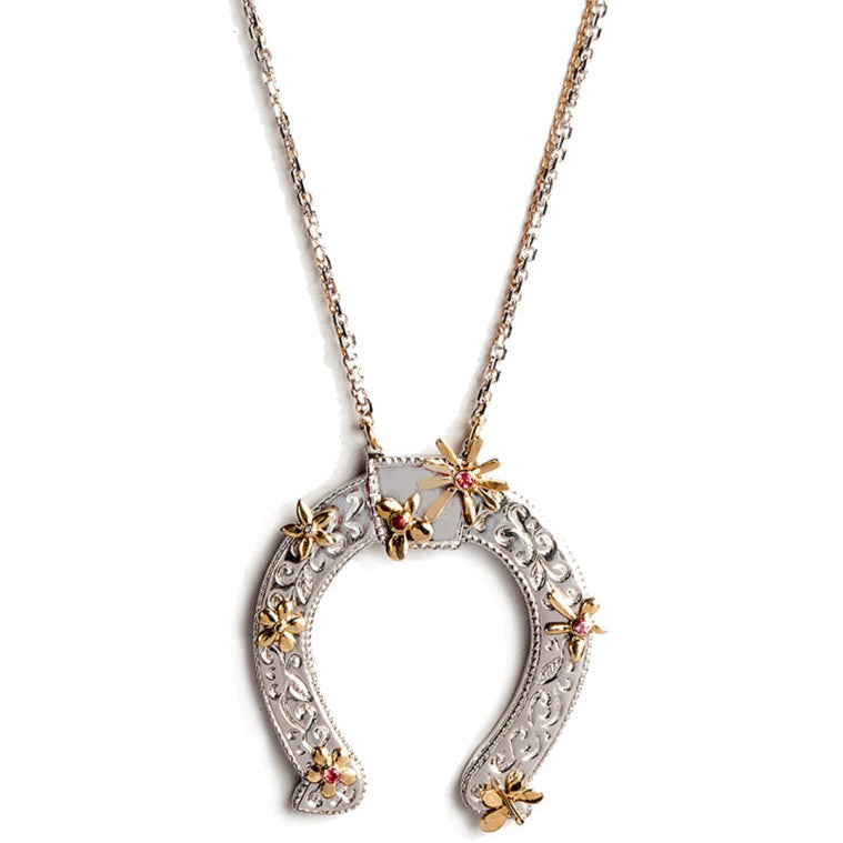 Horseshoe Daisy Necklace