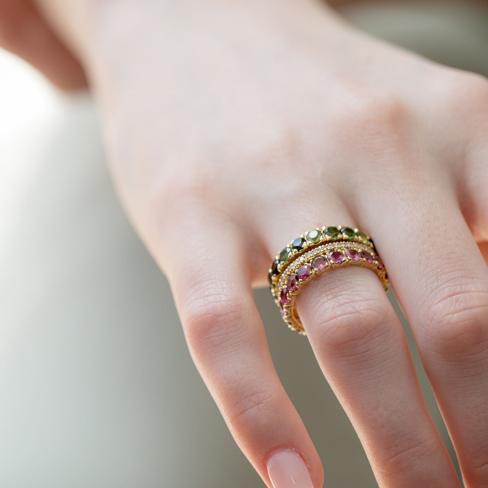 Diamond Gold Freestyle Eternity Band